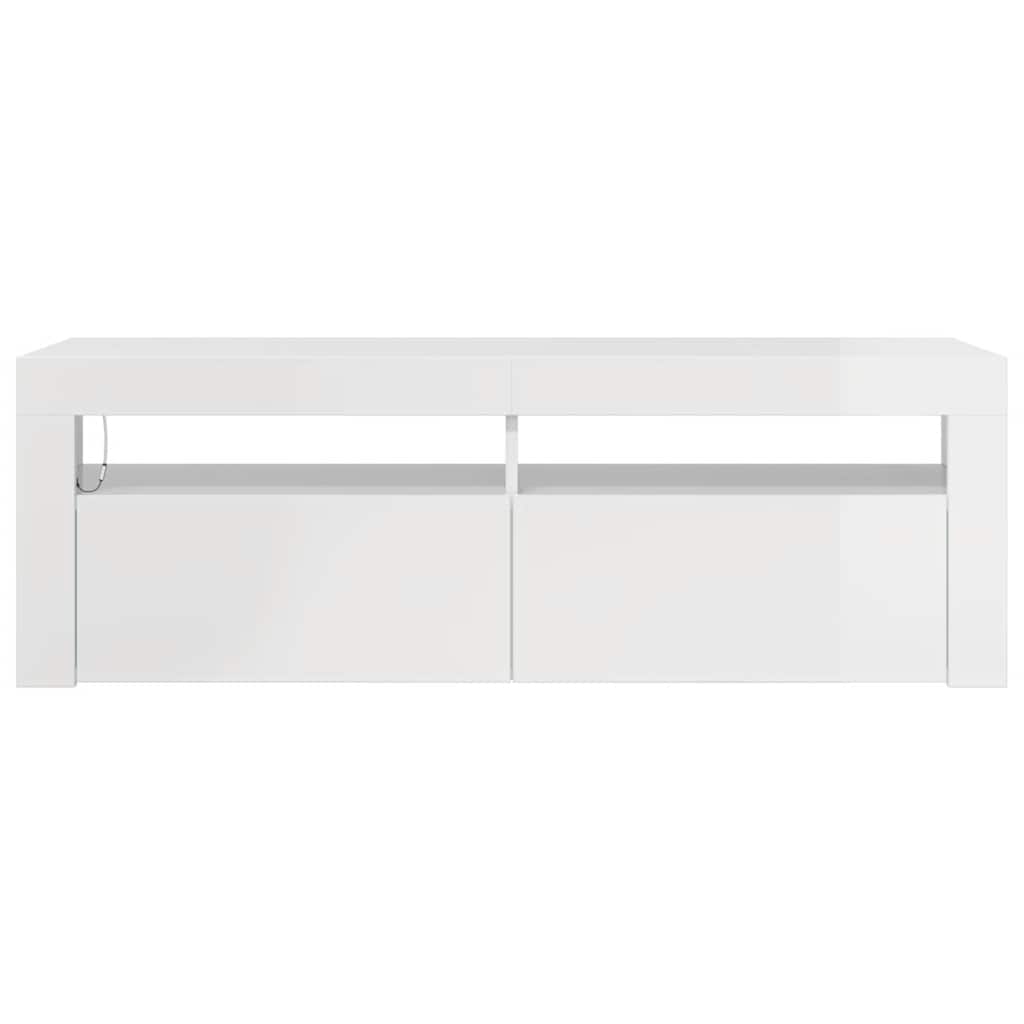 Έπιπλο Τηλεόρασης με LED Γυαλιστερό Λευκό 120 x 35 x 40 εκ. 8