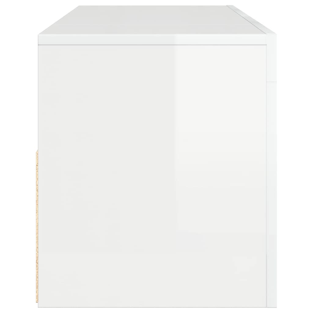 Έπιπλο Τηλεόρασης με LED Γυαλιστερό Λευκό 120 x 35 x 40 εκ. 9
