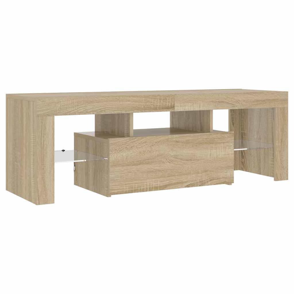 Έπιπλο Τηλεόρασης με LED Sonoma Δρυς 120x35x40 εκ. 3