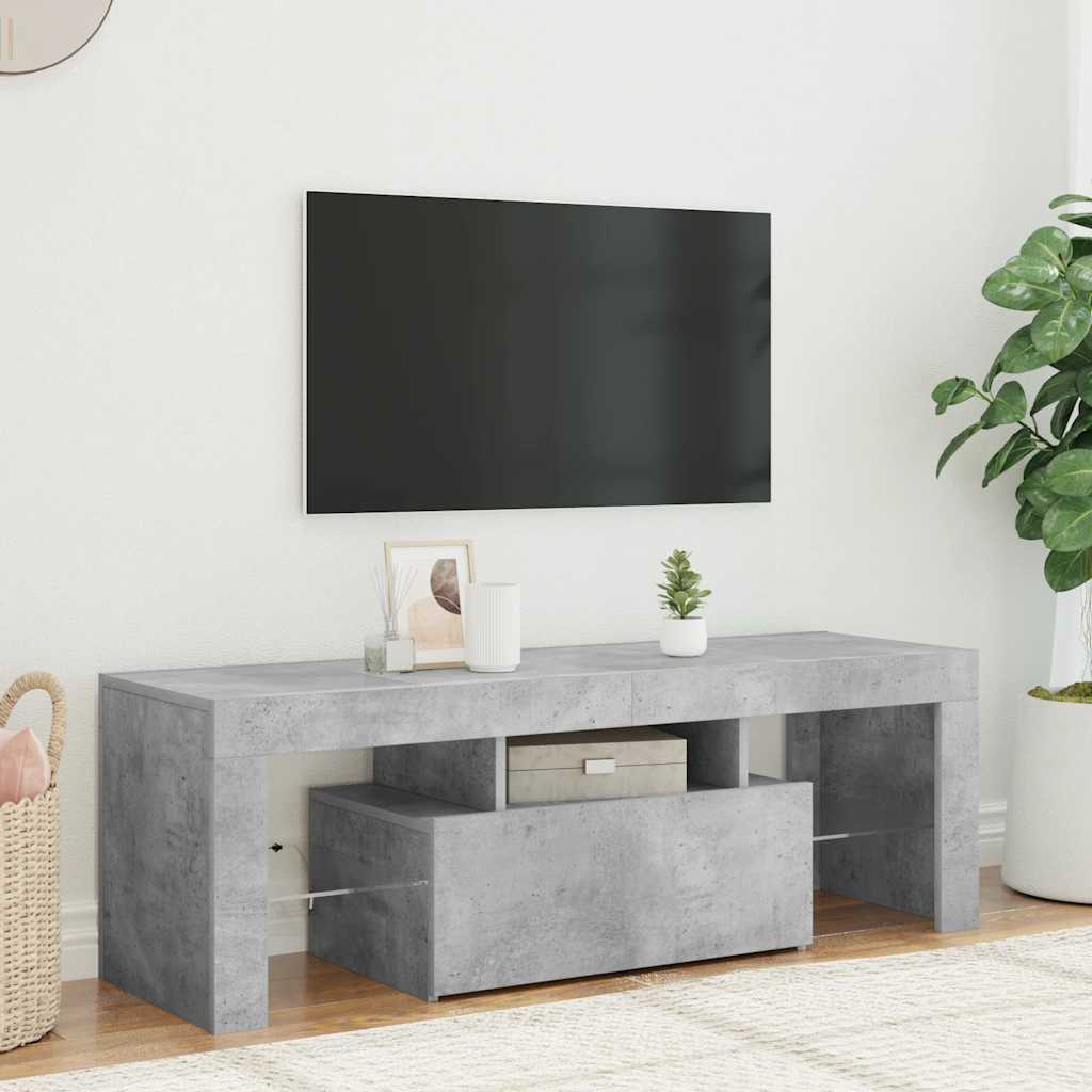 Έπιπλο Τηλεόρασης με LED Γκρι Σκυροδέματος 120 x 35 x 40 εκ. 7