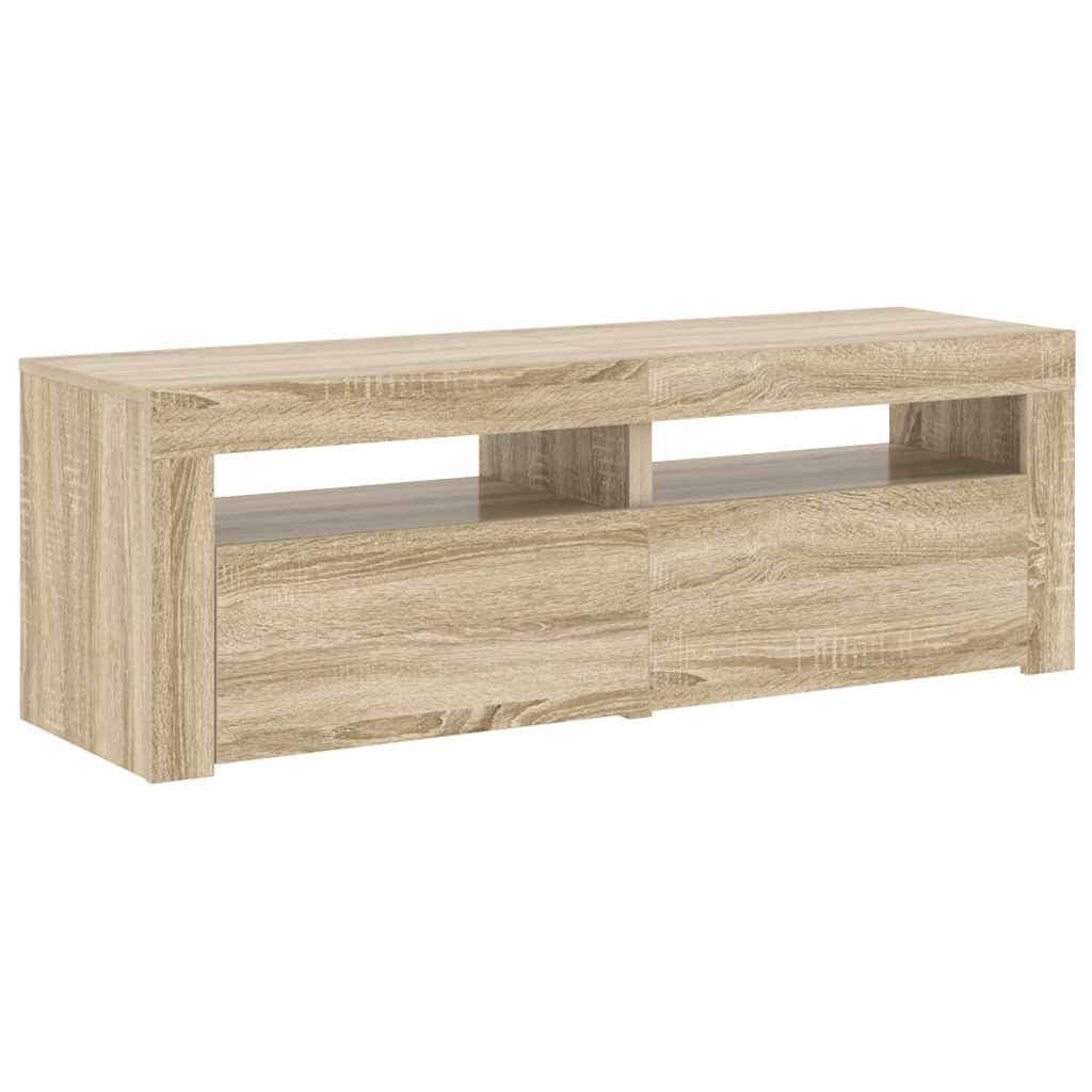 Έπιπλο Τηλεόρασης με LED Sonoma Δρυς 120x35x40 εκ. 7
