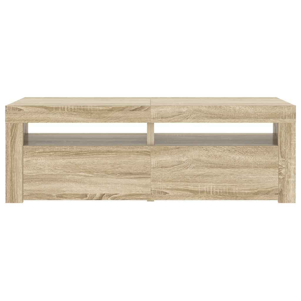 Έπιπλο Τηλεόρασης με LED Sonoma Δρυς 120x35x40 εκ. 8