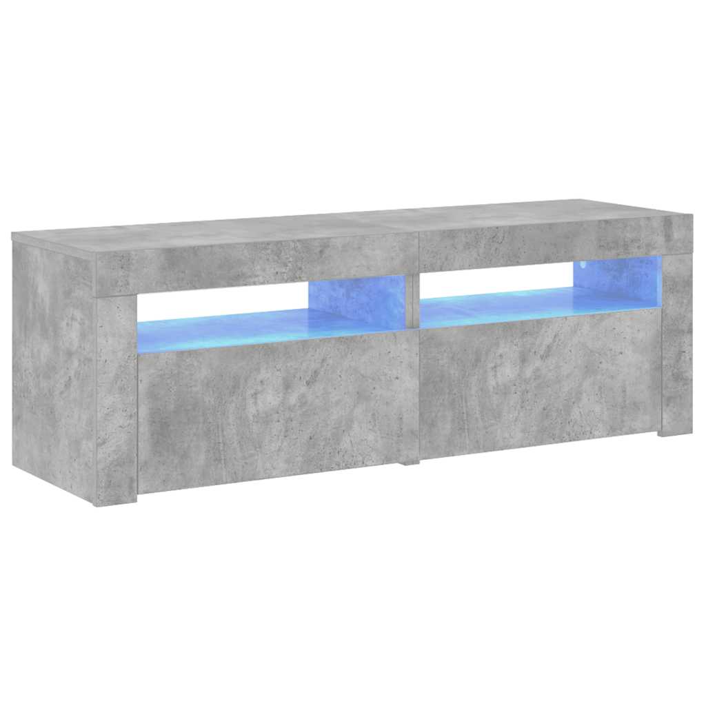 Έπιπλο Τηλεόρασης με LED Γκρι Σκυροδέματος 120 x 35 x 40 εκ. 2