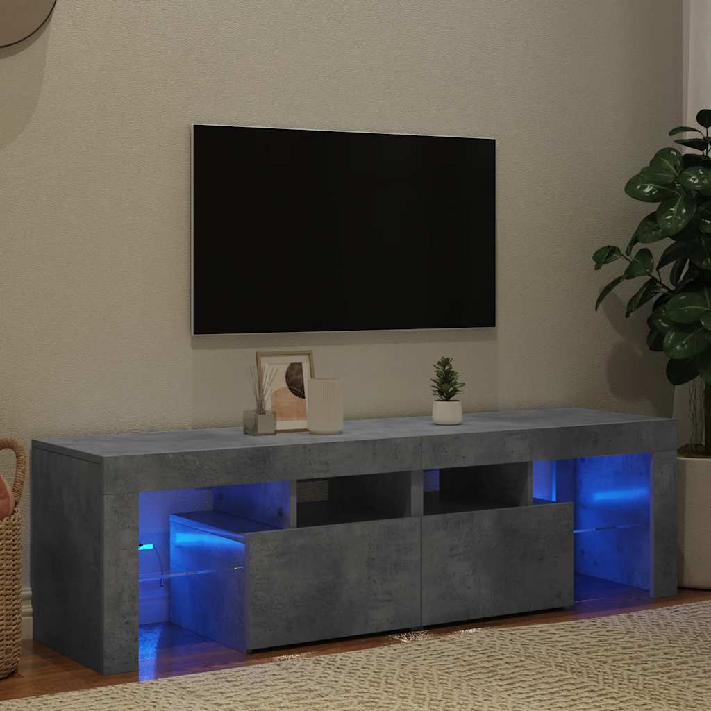 Έπιπλο Τηλεόρασης με LED Γκρι Σκυρ. 140 x 36,5 x 40 εκ. 1