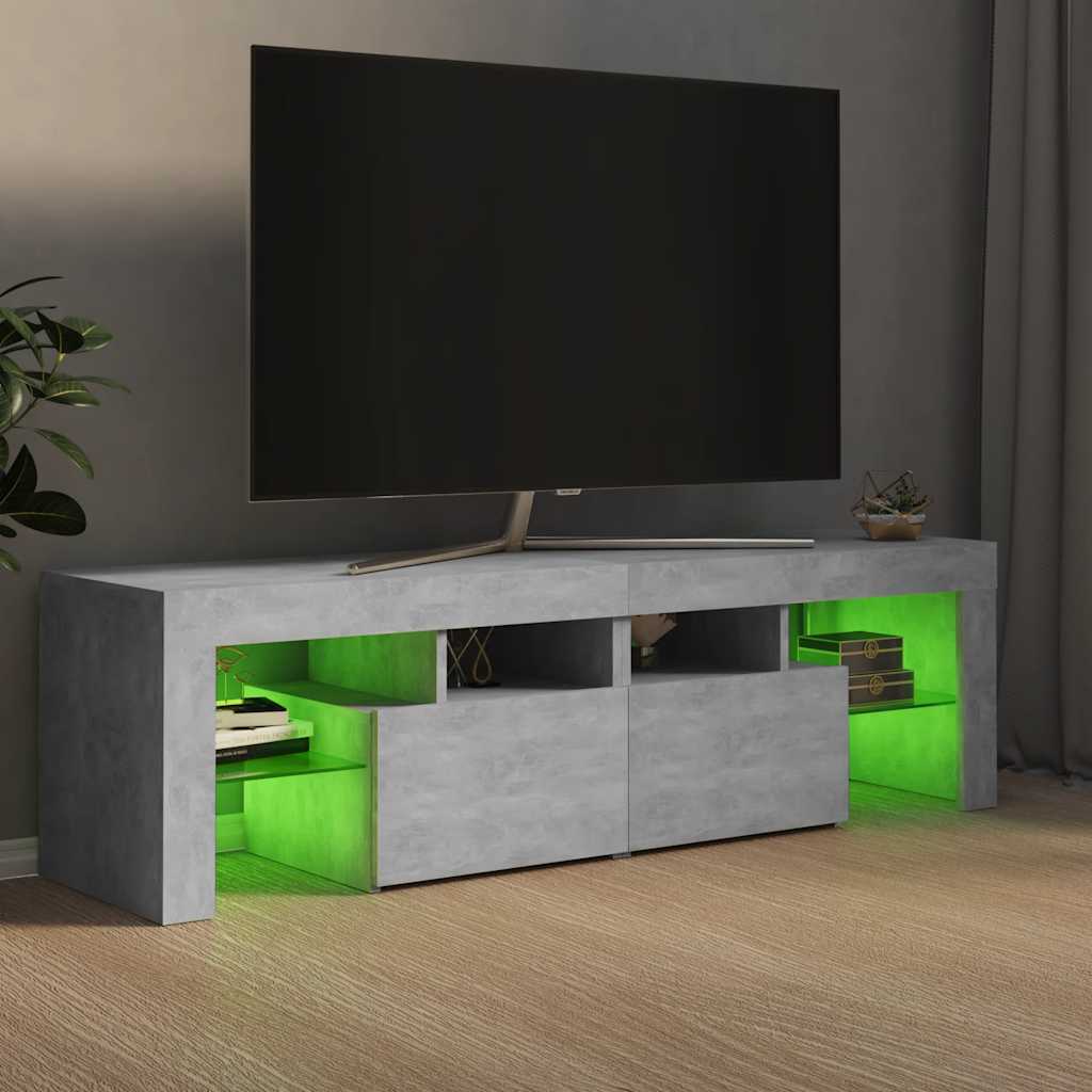 Έπιπλο Τηλεόρασης με LED Γκρι Σκυρ. 140 x 36,5 x 40 εκ. 3