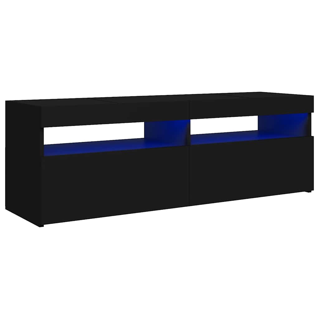Έπιπλο Τηλεόρασης με LED Μαύρο 120x35x40 εκ. 2