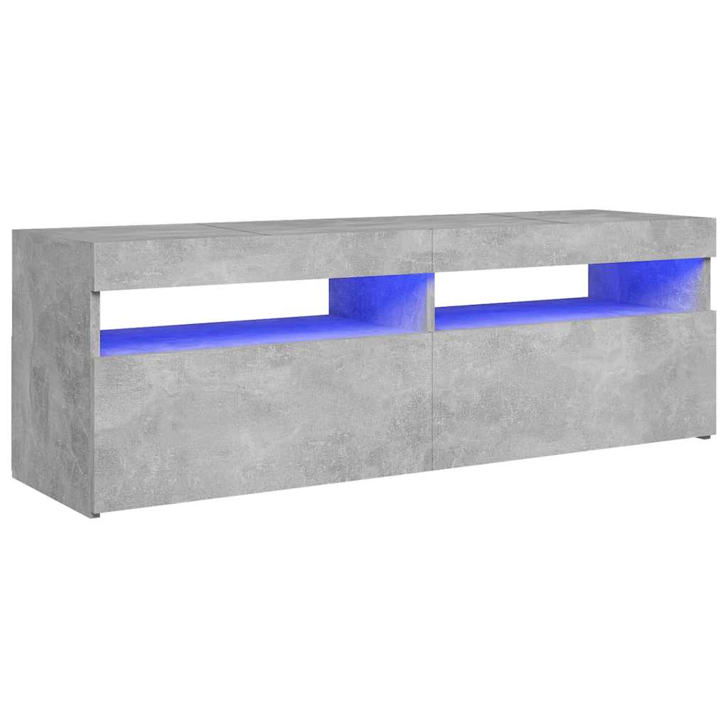 Έπιπλο Τηλεόρασης με LED Γκρι Σκυροδέματος 120 x 35 x 40 εκ. 2
