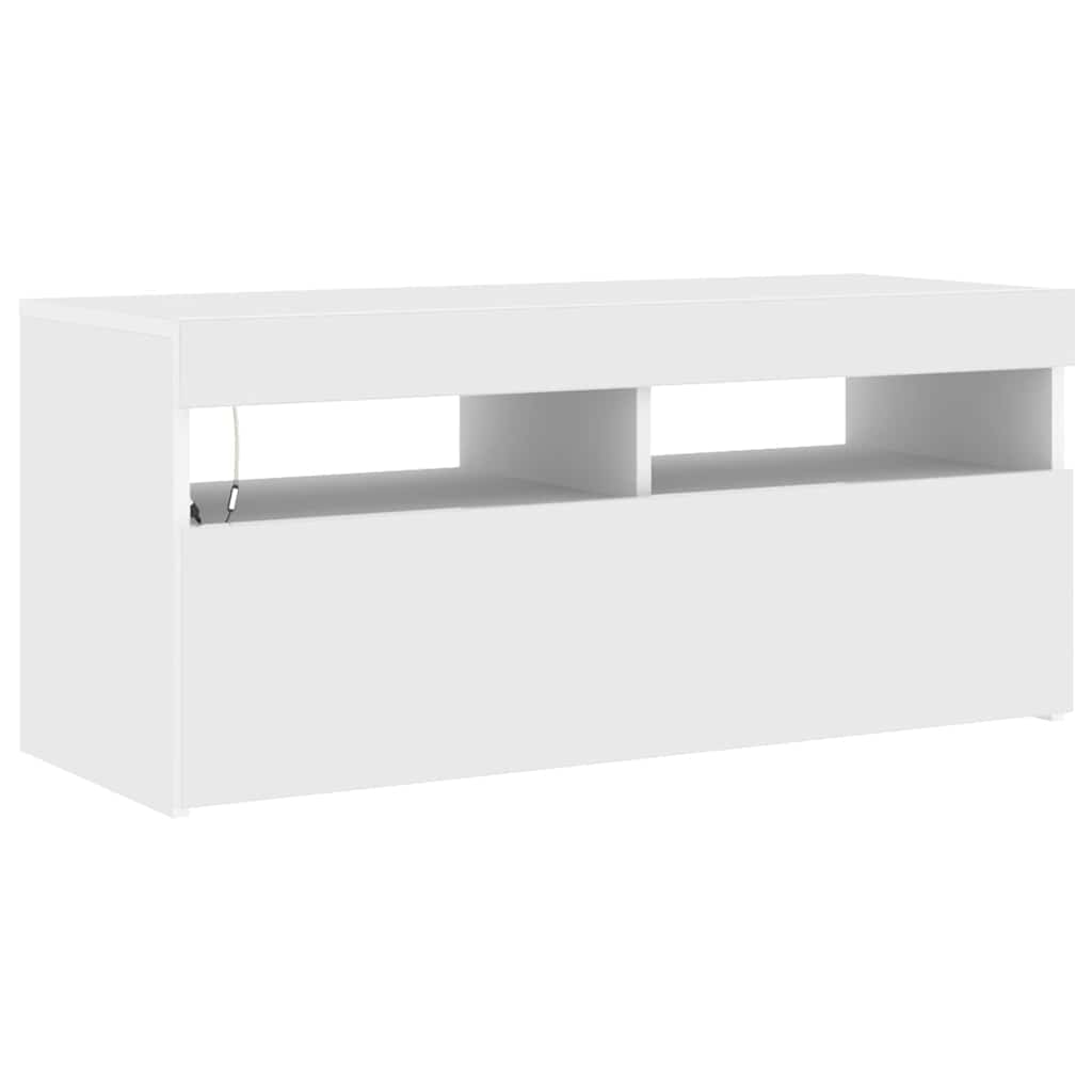 Έπιπλο Τηλεόρασης με LED Λευκό 90 x 35 x 40 εκ. 7