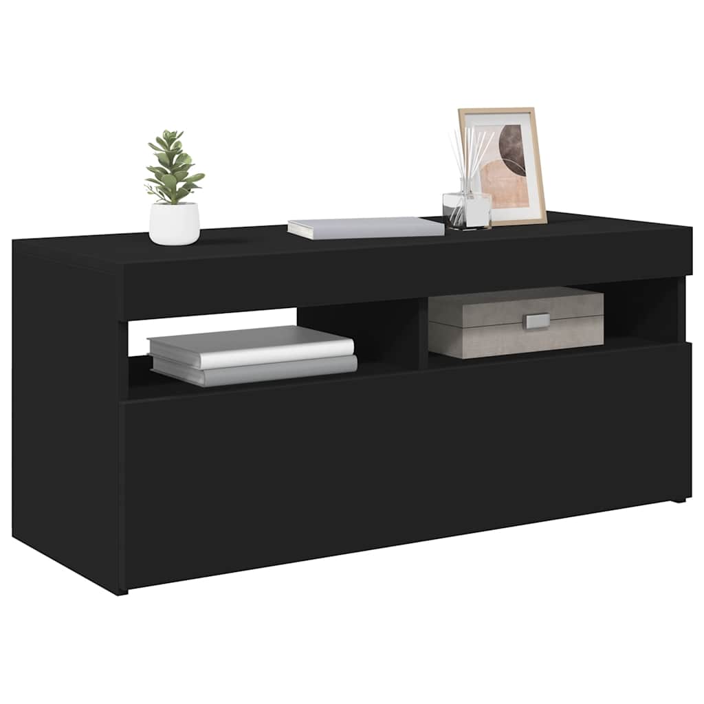 Έπιπλο Τηλεόρασης με LED Μαύρο 90 x 35 x 40 εκ. 6