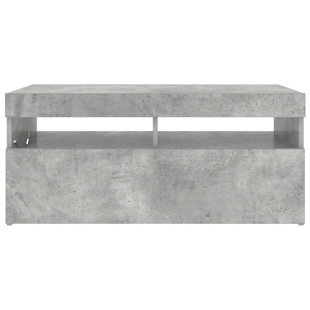 Έπιπλο Τηλεόρασης με LED Γκρι Σκυροδέματος 90 x 35 x 40 εκ. 9