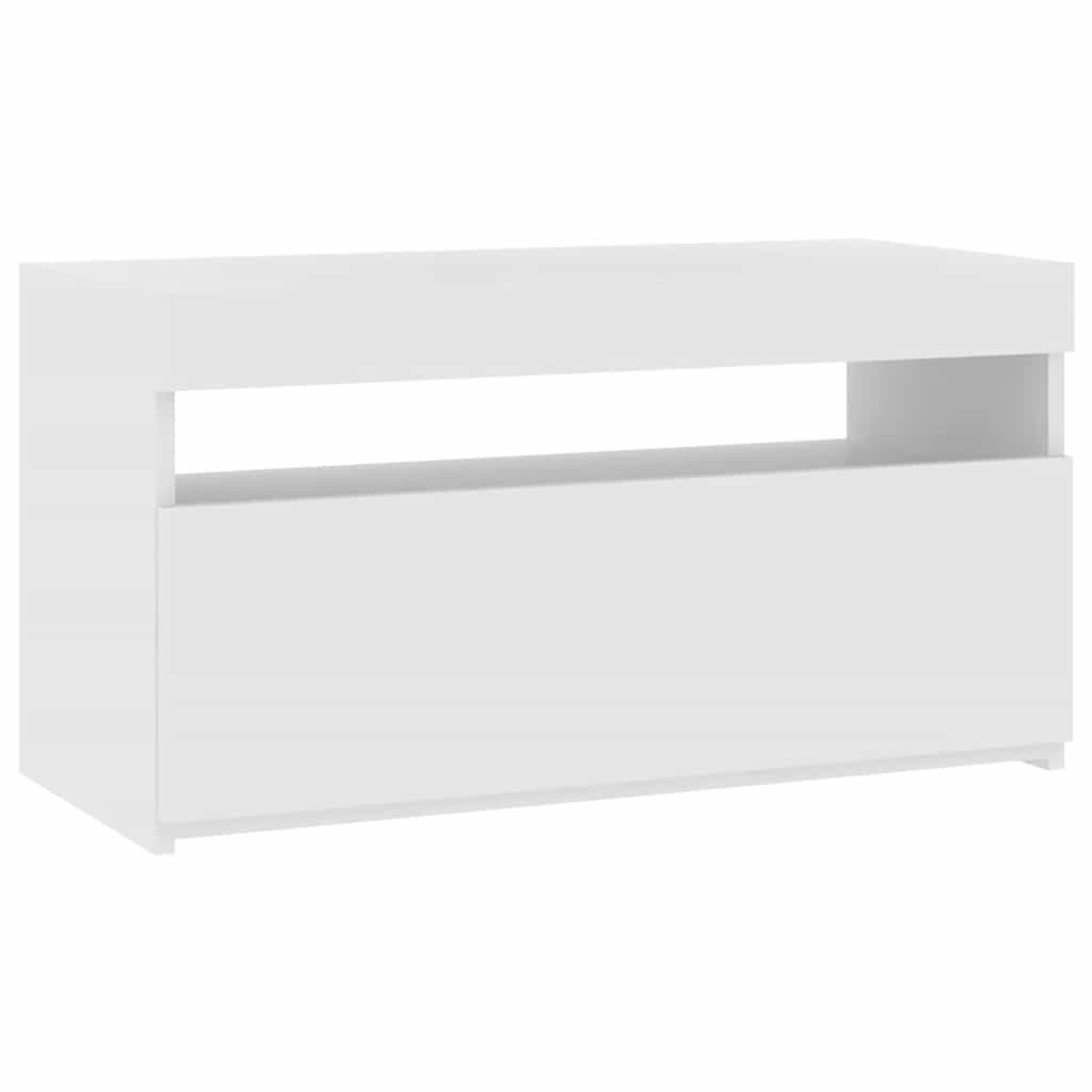 Έπιπλο Τηλεόρασης με LED Λευκό 75 x 35 x 40 εκ. 2