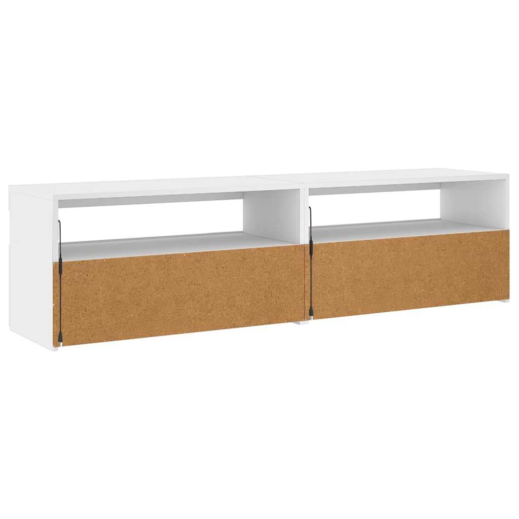 Έπιπλα Τηλεόρασης με LED 2 τεμ. Λευκό 75 x 35 x 40 εκ. 11