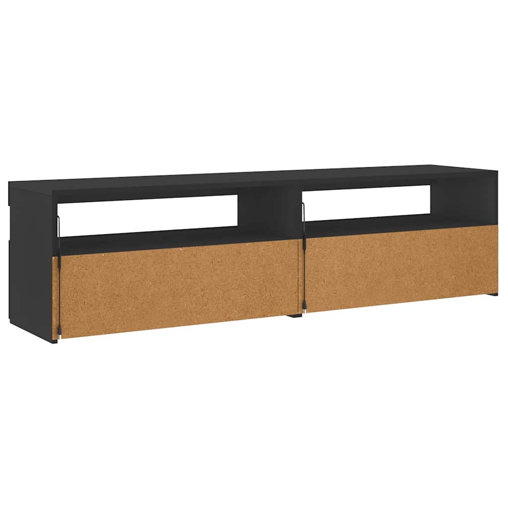 Έπιπλα Τηλεόρασης με LED 2 τεμ. Μαύρα 75 x 35 x 40 εκ. 11