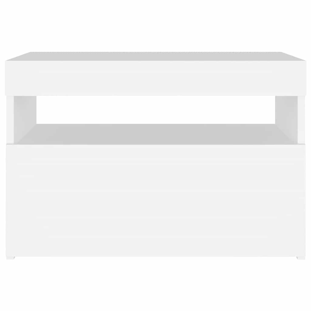 Έπιπλο Τηλεόρασης με LED Λευκό 60 x 35 x 40 εκ. 10