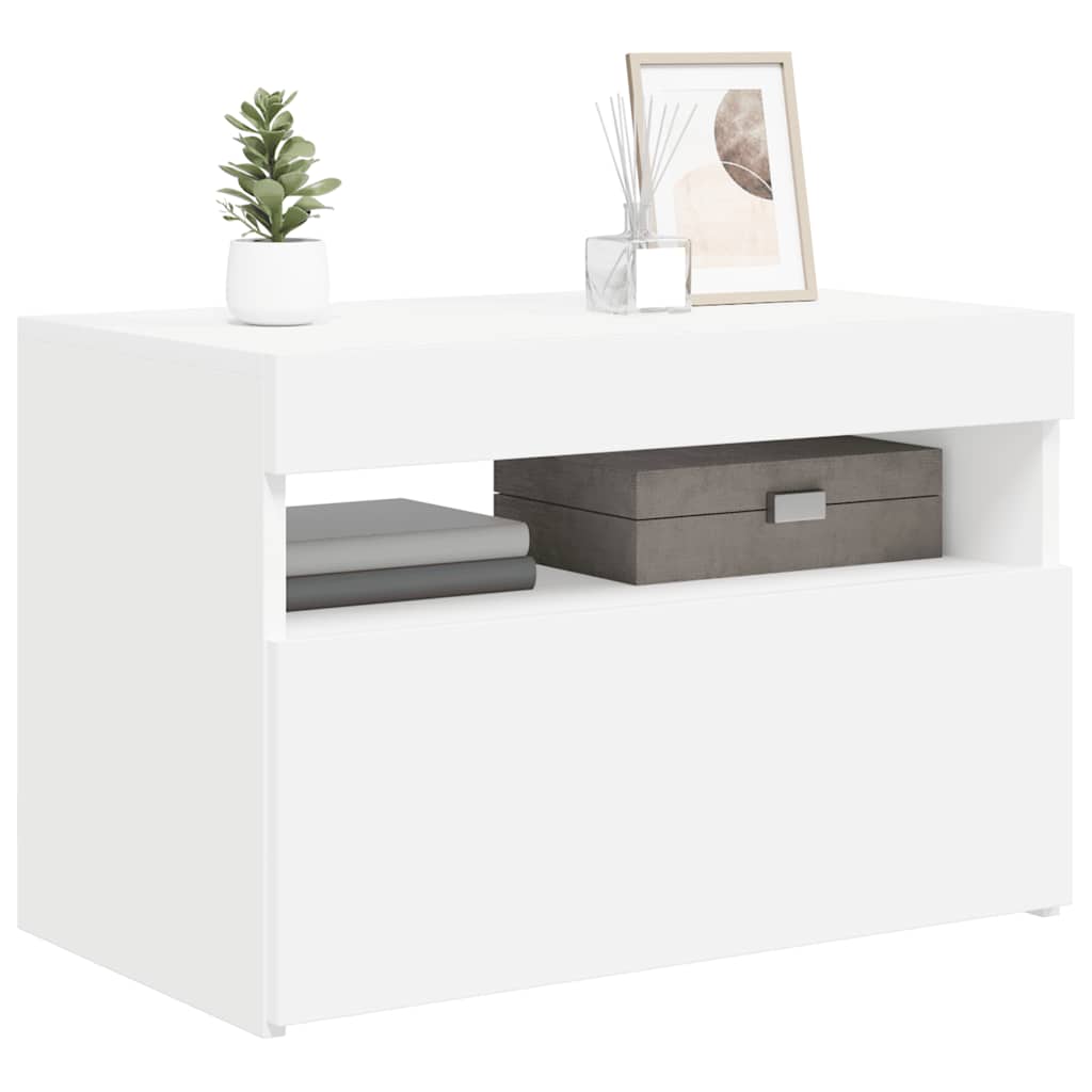 Έπιπλο Τηλεόρασης με LED Λευκό 60 x 35 x 40 εκ. 8