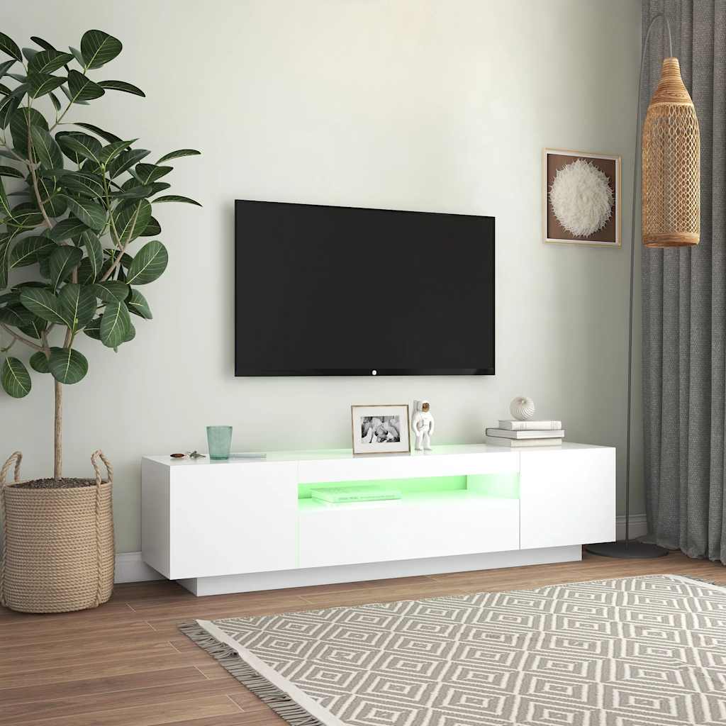 Έπιπλο Τηλεόρασης με LED Γκρι 160x35x40 εκ. 5