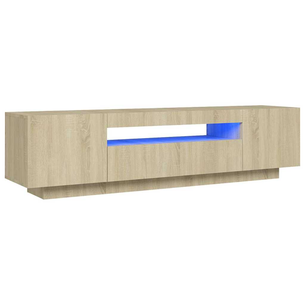 Έπιπλο Τηλεόρασης με LED Sonoma Δρυς 160 x 35 x 40 εκ. 2