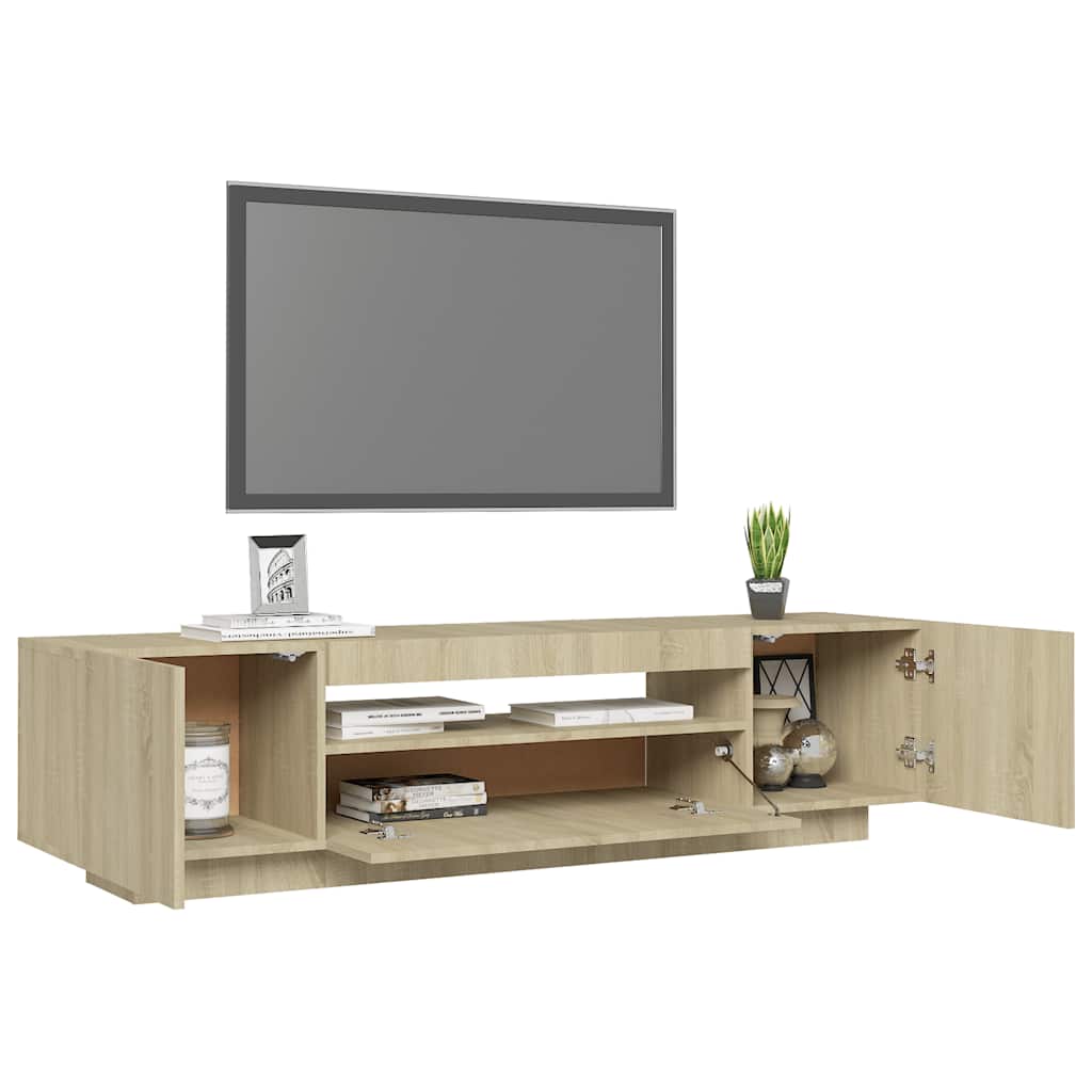Έπιπλο Τηλεόρασης με LED Sonoma Δρυς 160 x 35 x 40 εκ. 6
