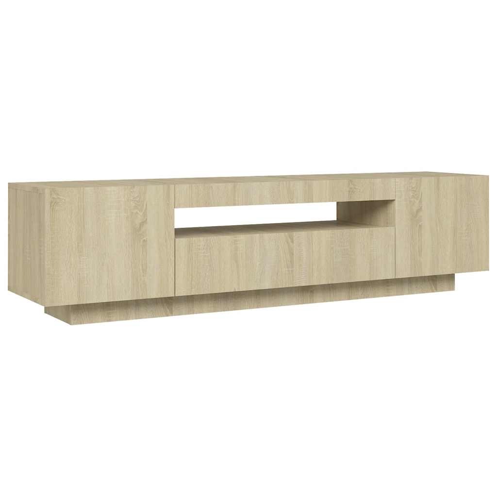 Έπιπλο Τηλεόρασης με LED Sonoma Δρυς 160 x 35 x 40 εκ. 7