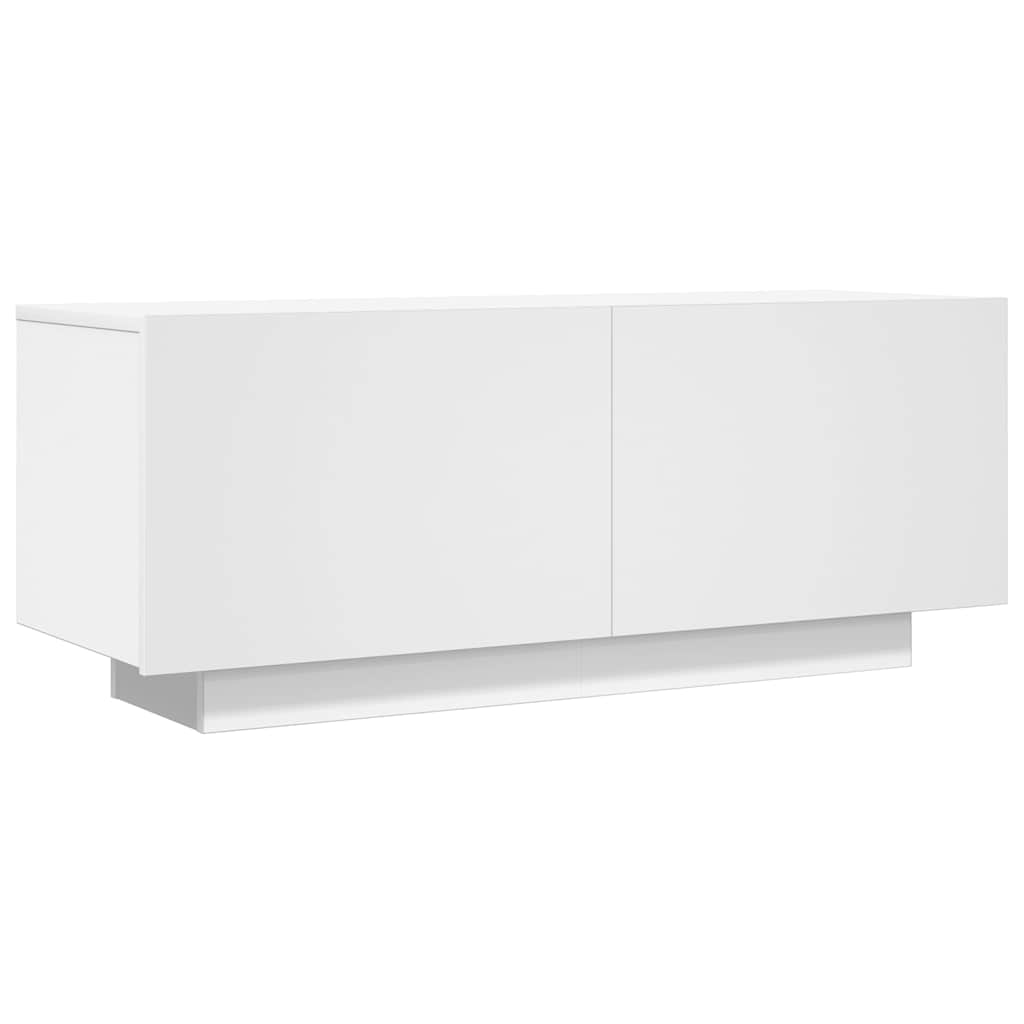 Έπιπλο Τηλεόρασης Λευκό 100 x 35 x 40 εκ. Επεξ. Ξύλο 2
