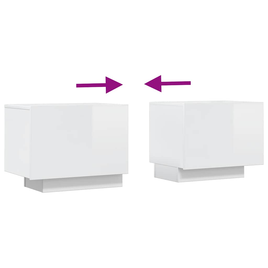 Έπιπλο Τηλεόρασης Γυαλ. Λευκό 100x35x40 εκ. Επεξεργασμένο Ξύλο 8