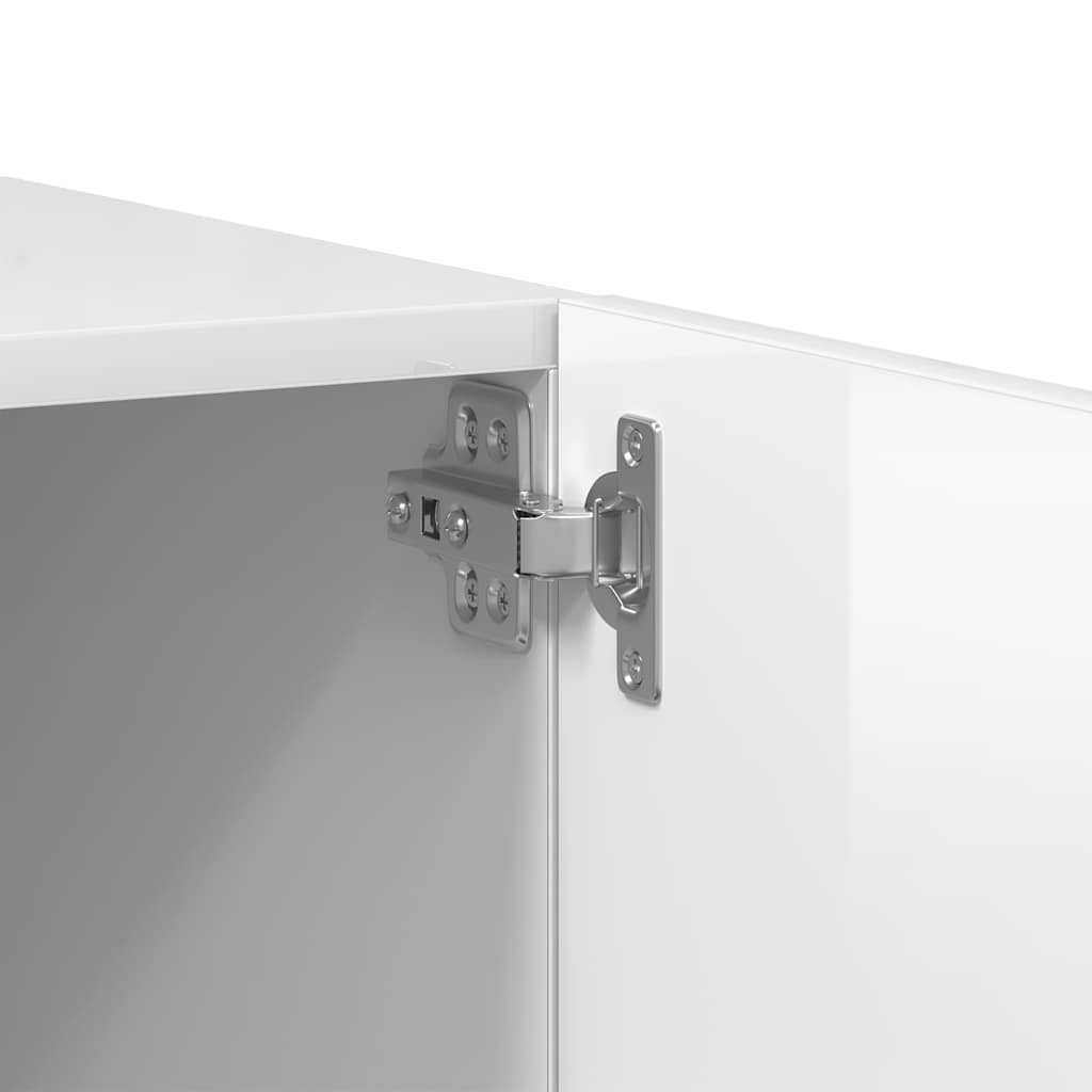 Έπιπλο Τηλεόρασης Γυαλ. Λευκό 100x35x40 εκ. Επεξεργασμένο Ξύλο 9