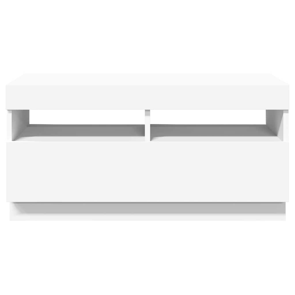 Έπιπλο Τηλεόρασης με LED Λευκό 80 x 35 x 40 εκ. 9