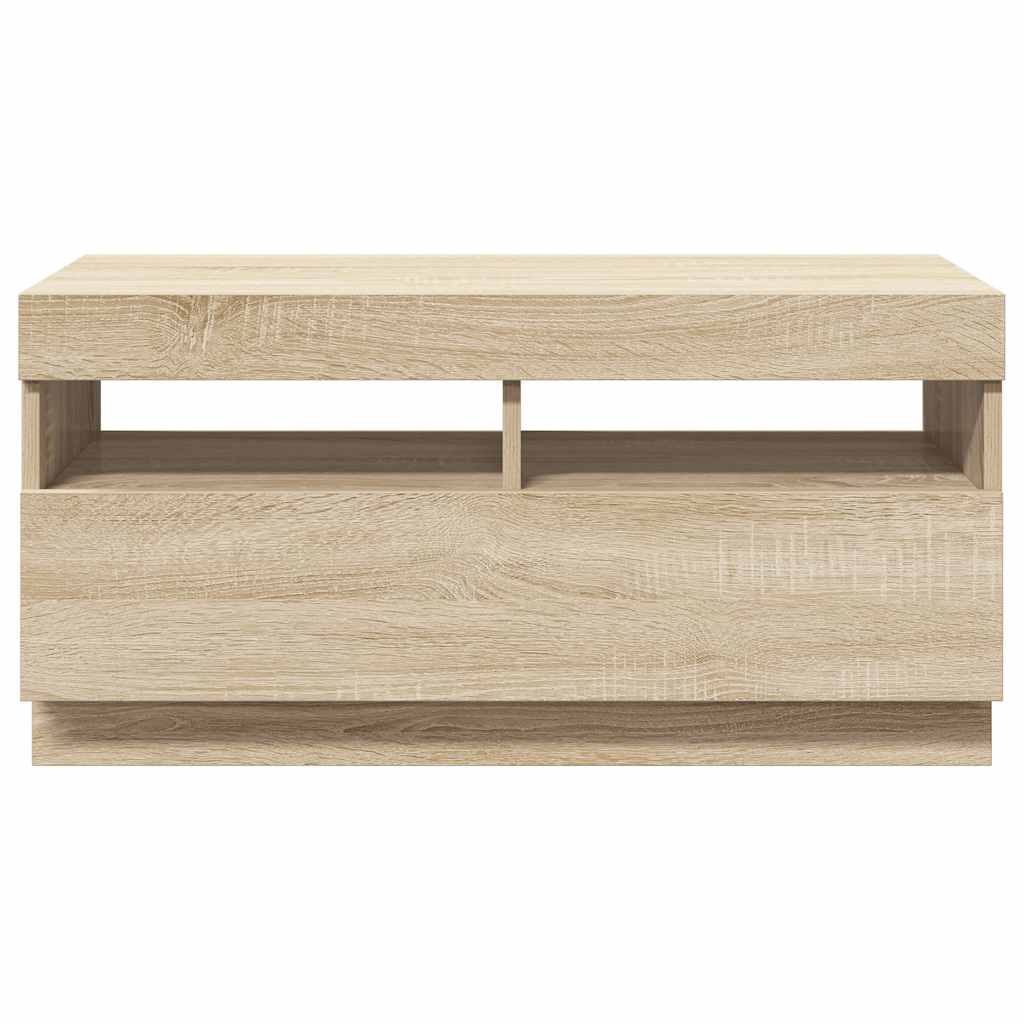 Έπιπλο Τηλεόρασης με LED Sonoma Δρυς 80 x 35 x 40 εκ. 9