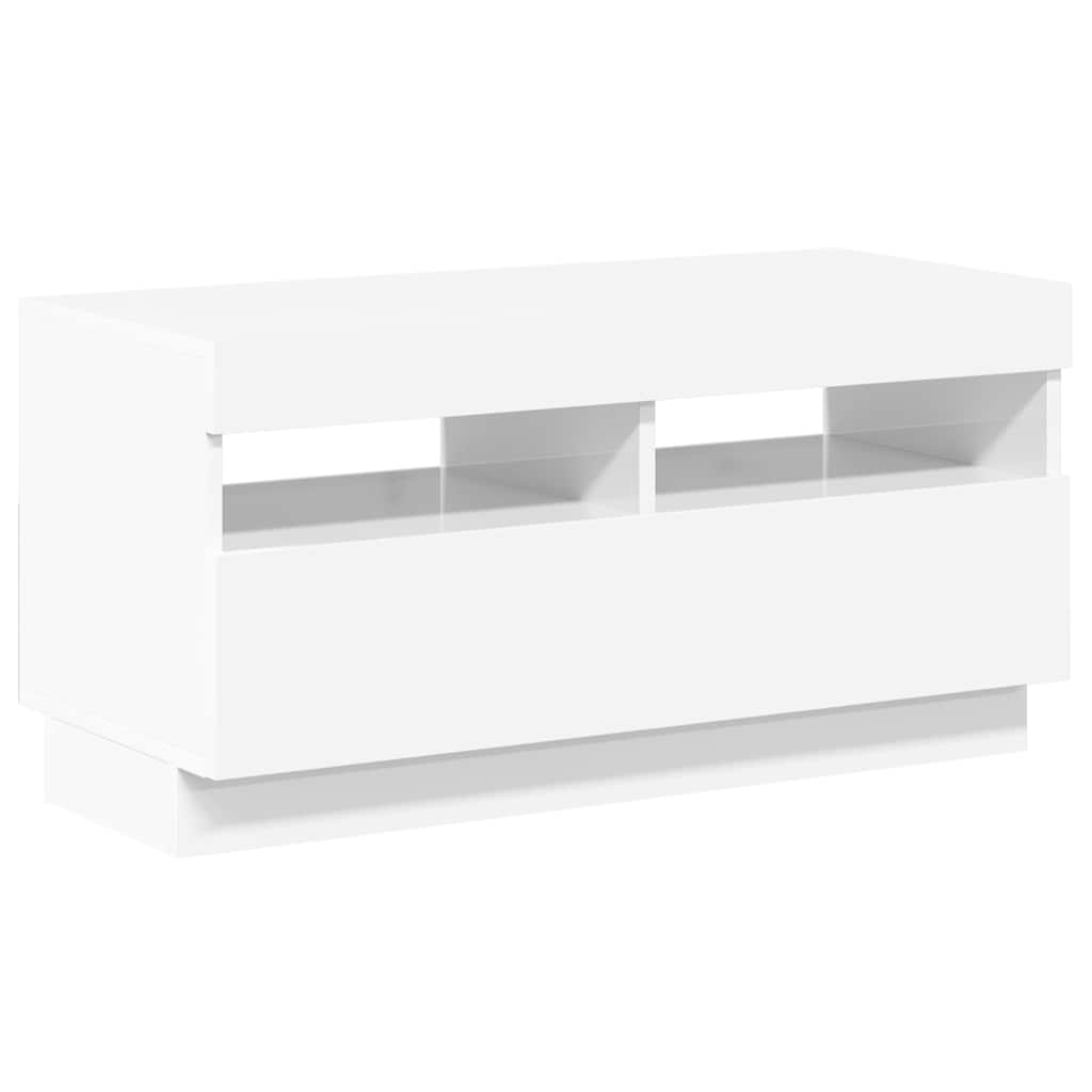 Έπιπλο Τηλεόρασης με LED Γυαλιστερό Λευκό 80 x 35 x 40 εκ. 7