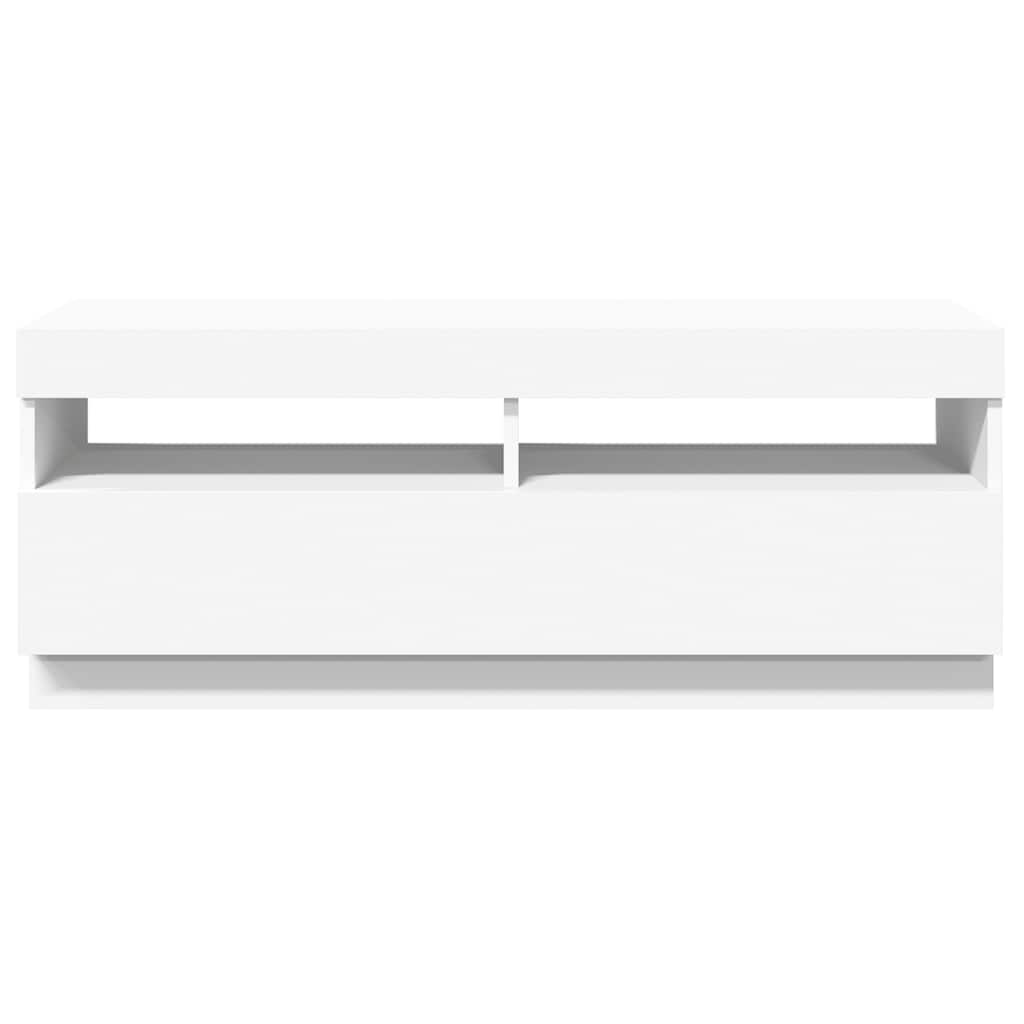 Έπιπλο Τηλεόρασης με LED Λευκό 100 x 35 x 40 εκ. 10