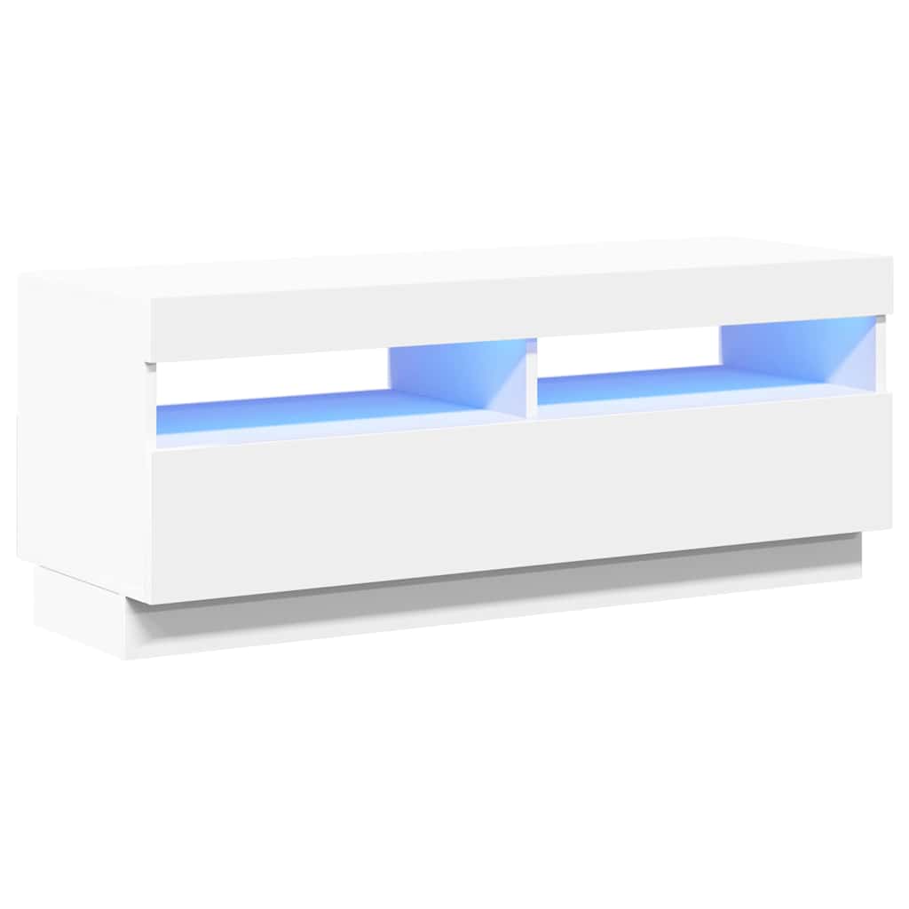 Έπιπλο Τηλεόρασης με LED Λευκό 100 x 35 x 40 εκ. 2