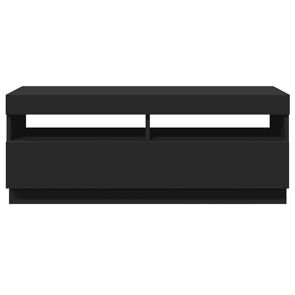 Έπιπλο Τηλεόρασης με Φωτισμό LED Μαύρο 100 x 35 x 40 εκ. 10