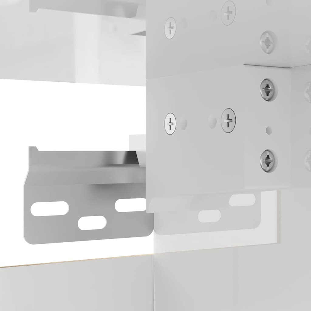 Έπιπλο Τηλεόρασης Κρεμαστό Γυαλ. Λευκό 30,5 x 30 x 30 εκ. 9