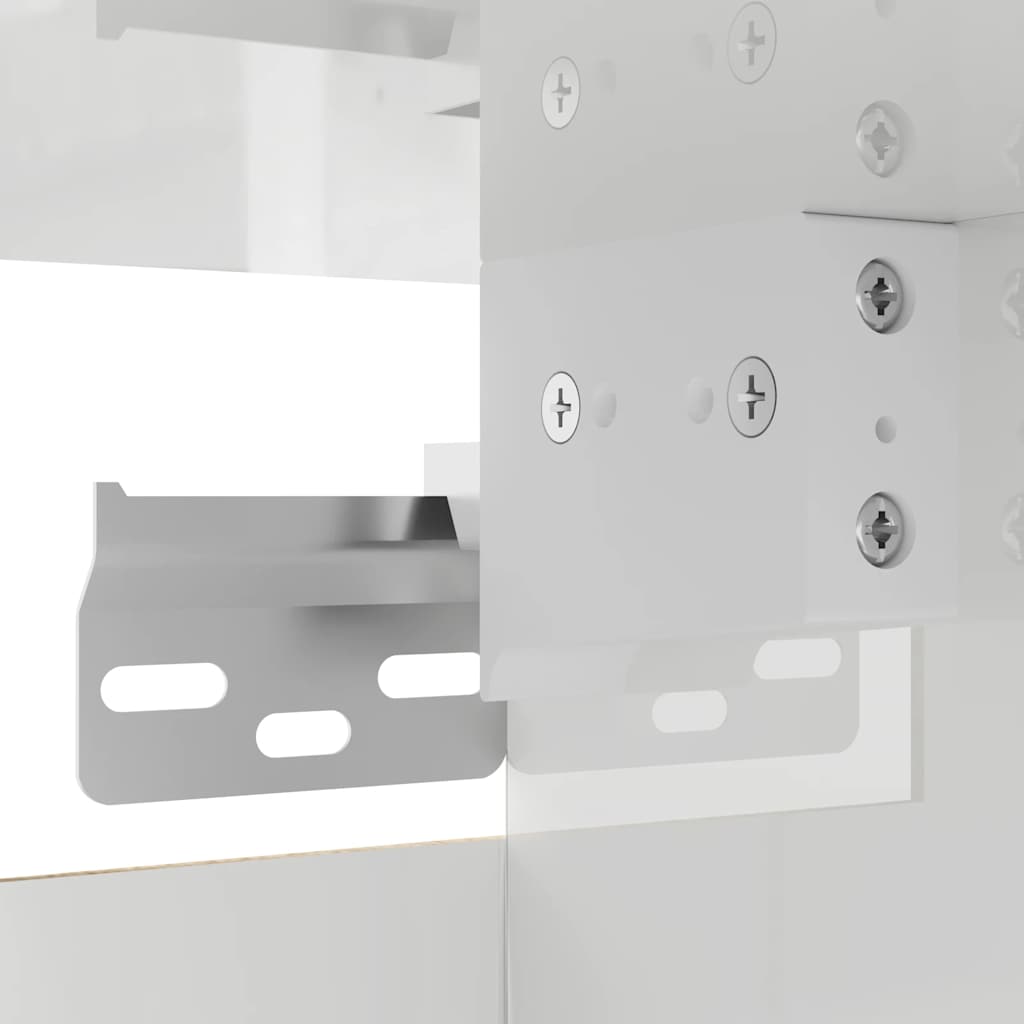 Έπιπλα Τηλεόρασης Κρεμαστά 2 τεμ Γυαλ. Λευκό 30,5 x 30 x 30 εκ. 10