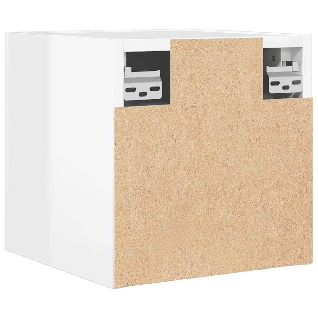 Έπιπλα Τηλεόρασης Κρεμαστά 2 τεμ Γυαλ. Λευκό 30,5 x 30 x 30 εκ. 7