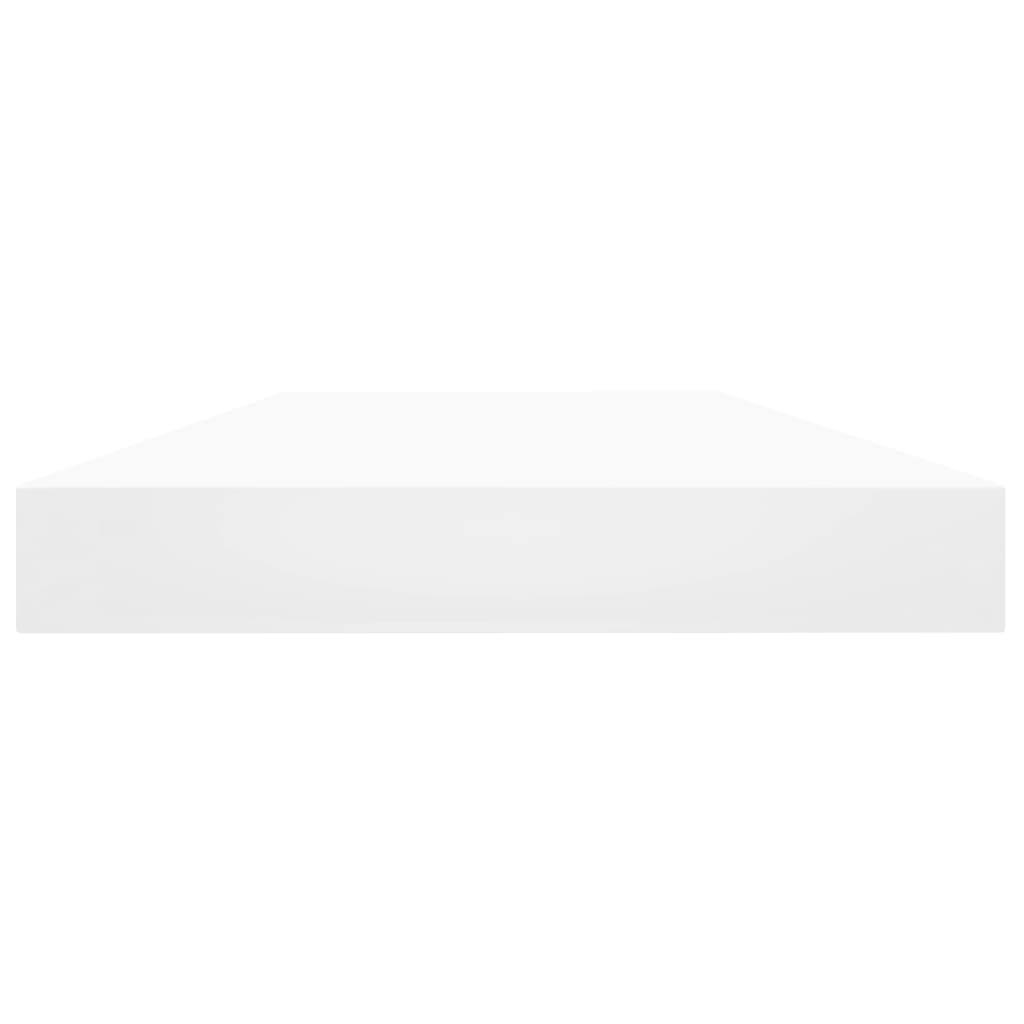 Ράφια Βιβλιοθήκης 4 τεμ. Λευκά 40x10x1,5 εκ. από Επεξ.Ξύλο 3