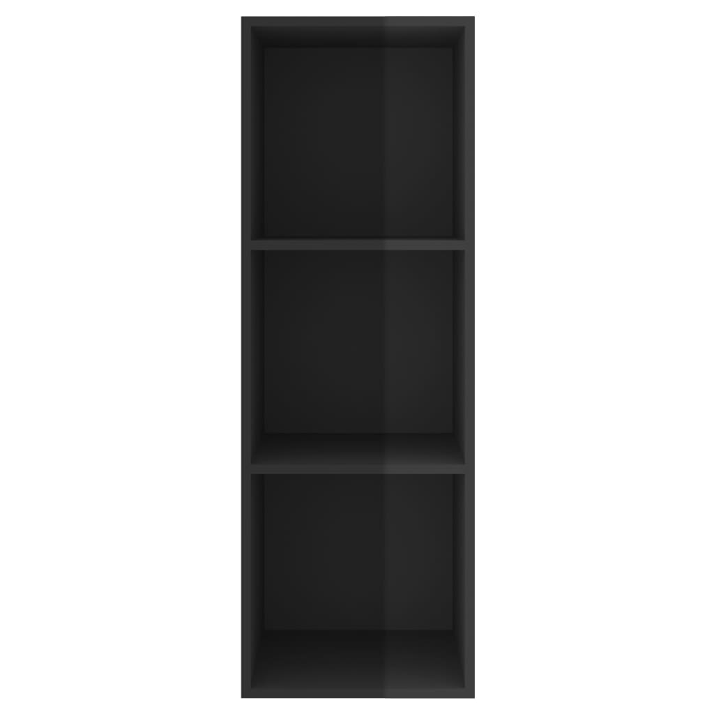 Έπιπλο Τηλεόρασης Κρεμαστό Γυαλ. Μαύρο 37x37x107 εκ Επεξ. Ξύλο 4