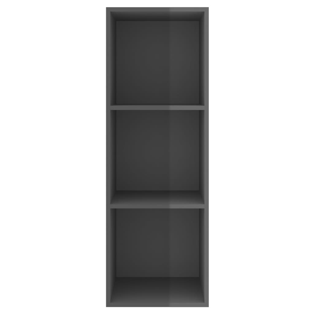 Έπιπλο Τηλεόρασης Κρεμαστό Γυαλ. Γκρι 37x37x107 εκ. Επεξ. Ξύλο 4