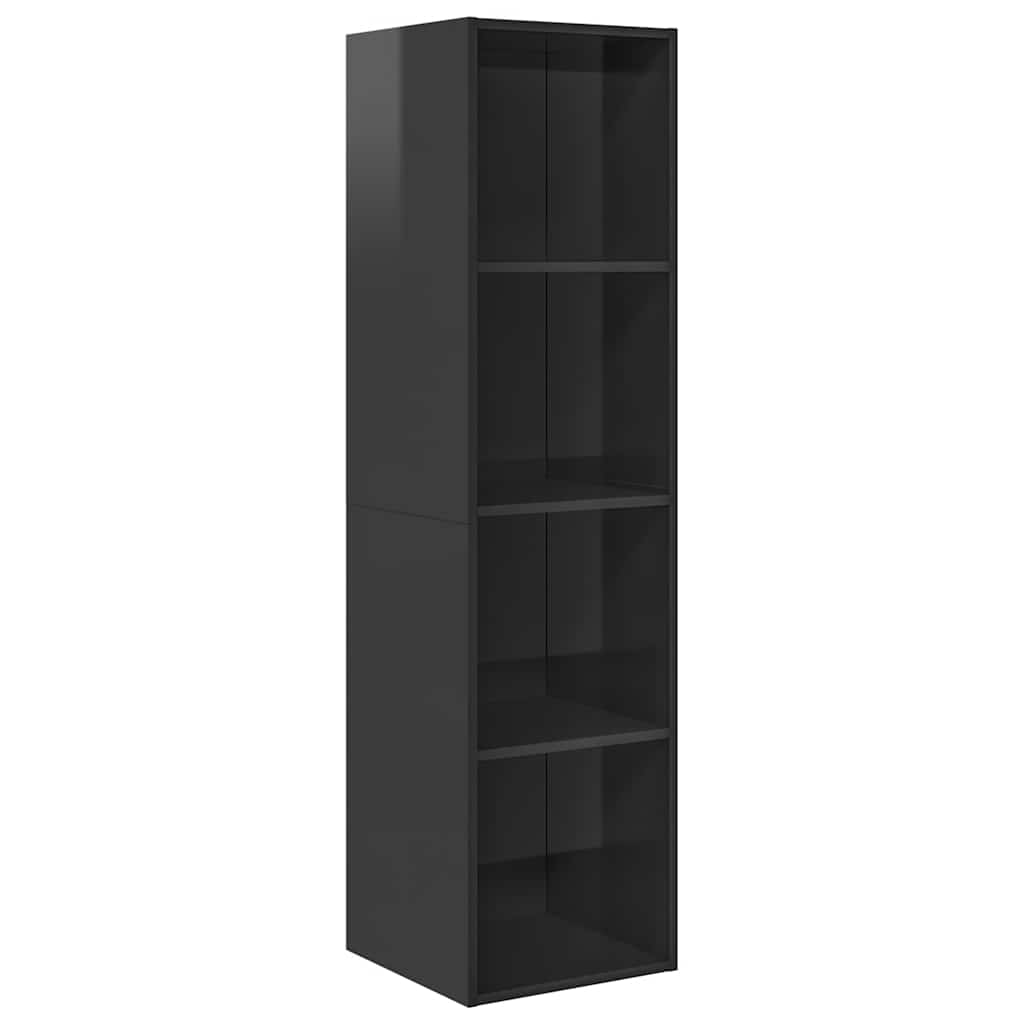 Έπιπλο Τηλεόρασης Κρεμαστό Γυαλ.Γκρι 37x37x142,5 εκ Επεξ. Ξύλο 2