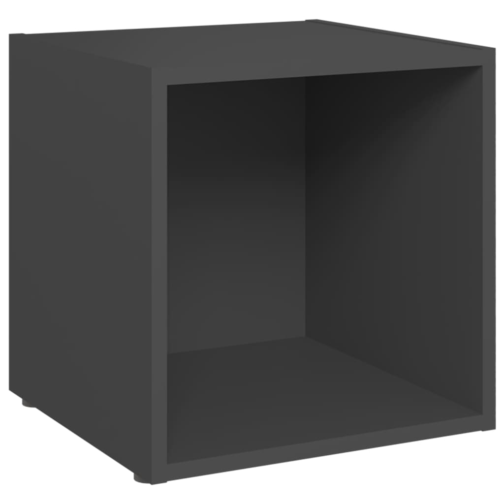 Έπιπλα Τηλεόρασης 4 τεμ. Γκρι 37 x 35 x 37 εκ. από Επεξ. Ξύλο 3