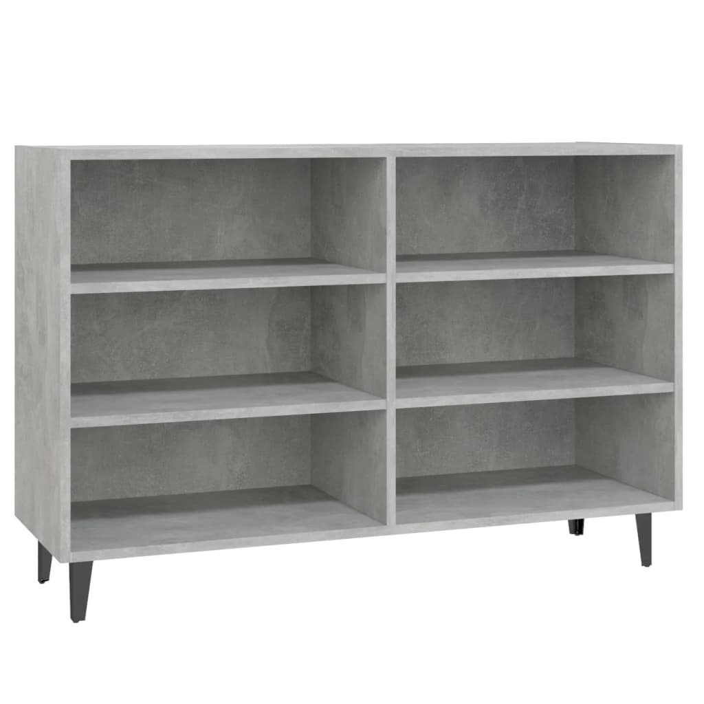 Ραφιέρα Γκρι Σκυροδέματος 103,5 x 35 x 70 εκ. από Επεξεργ. Ξύλο 2