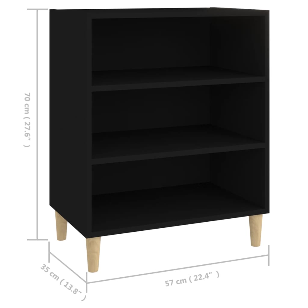 Ραφιέρα Μαύρη 57 x 35 x 70 εκ. από Μοριοσανίδα 6