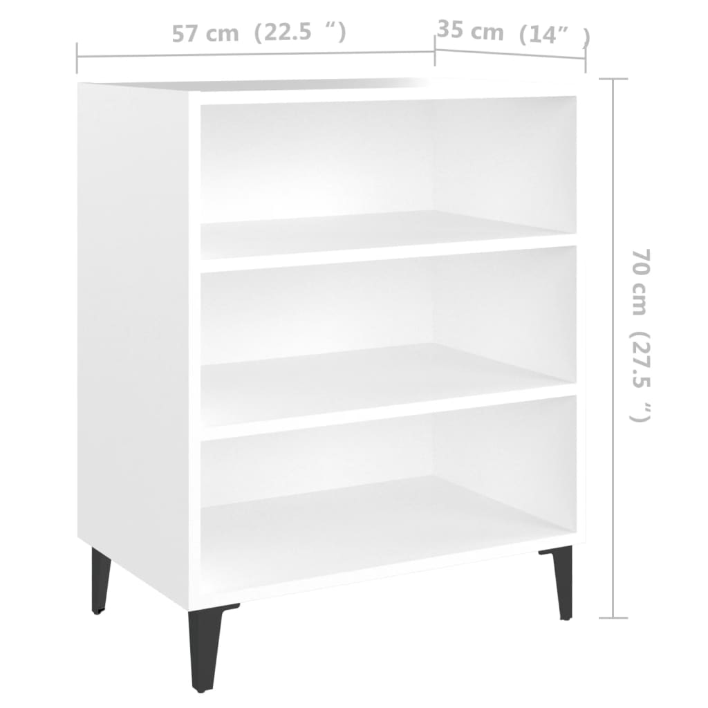 Ραφιέρα Λευκή 57 x 35 x 70 εκ. από Μοριοσανίδα 6