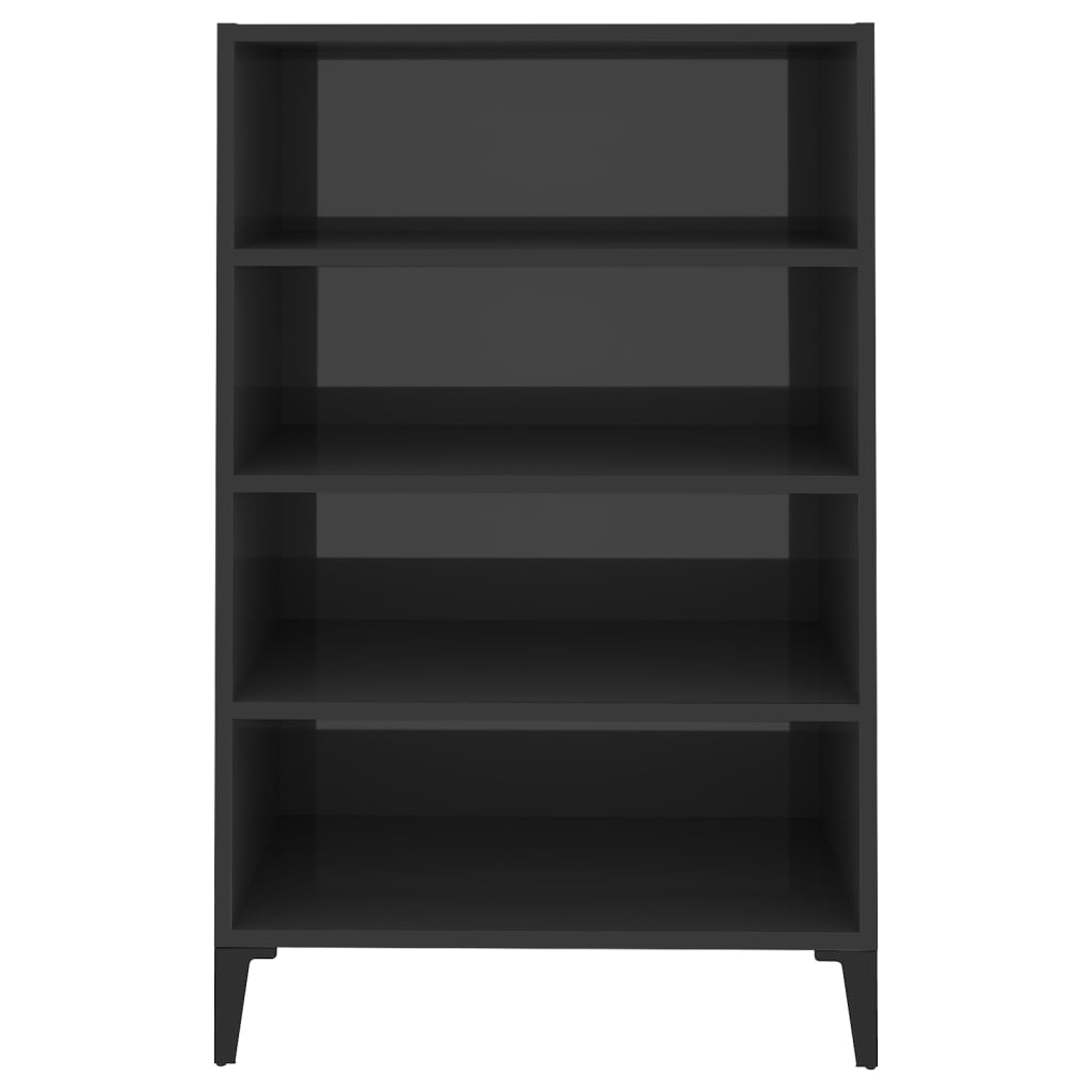 Ραφιέρα Γυαλιστερή Γκρι 57 x 35 x 90 εκ. από Επεξ. Ξύλο 4