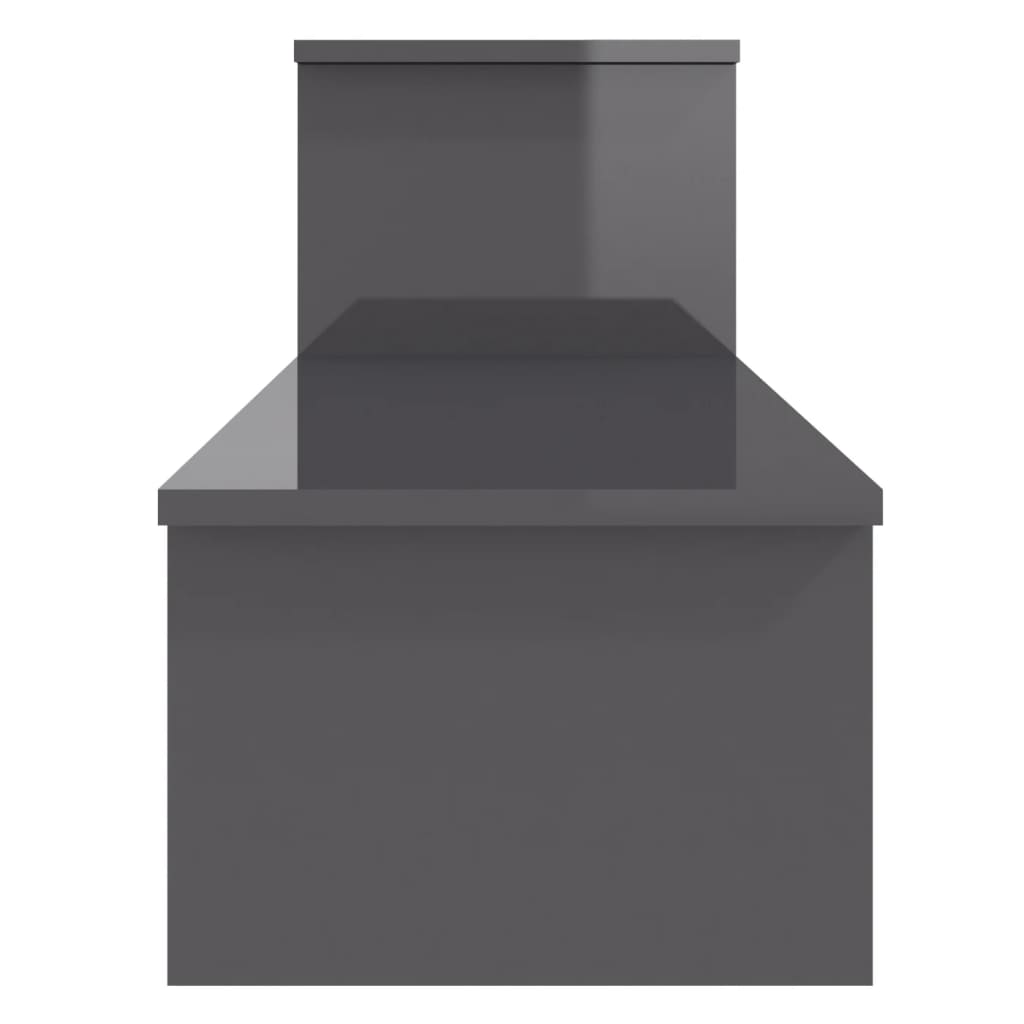Έπιπλο Τηλεόρασης Γυαλιστερό Γκρι 180 x 30 x 43 εκ. Επεξ. Ξύλο 6
