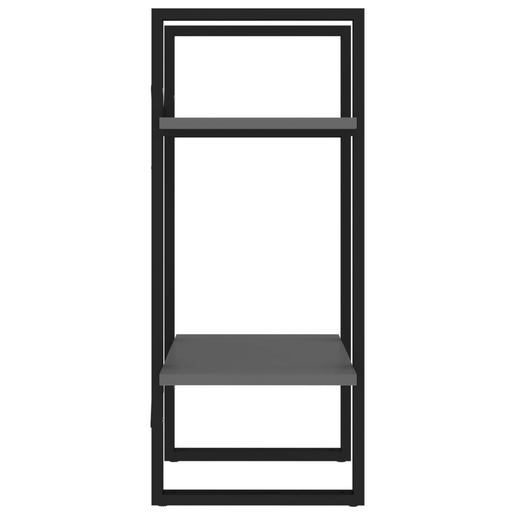 Βιβλιοθήκη με 2 Ράφια Γκρι 40 x 30 x 70 εκ. από Επεξ. Ξύλο 6