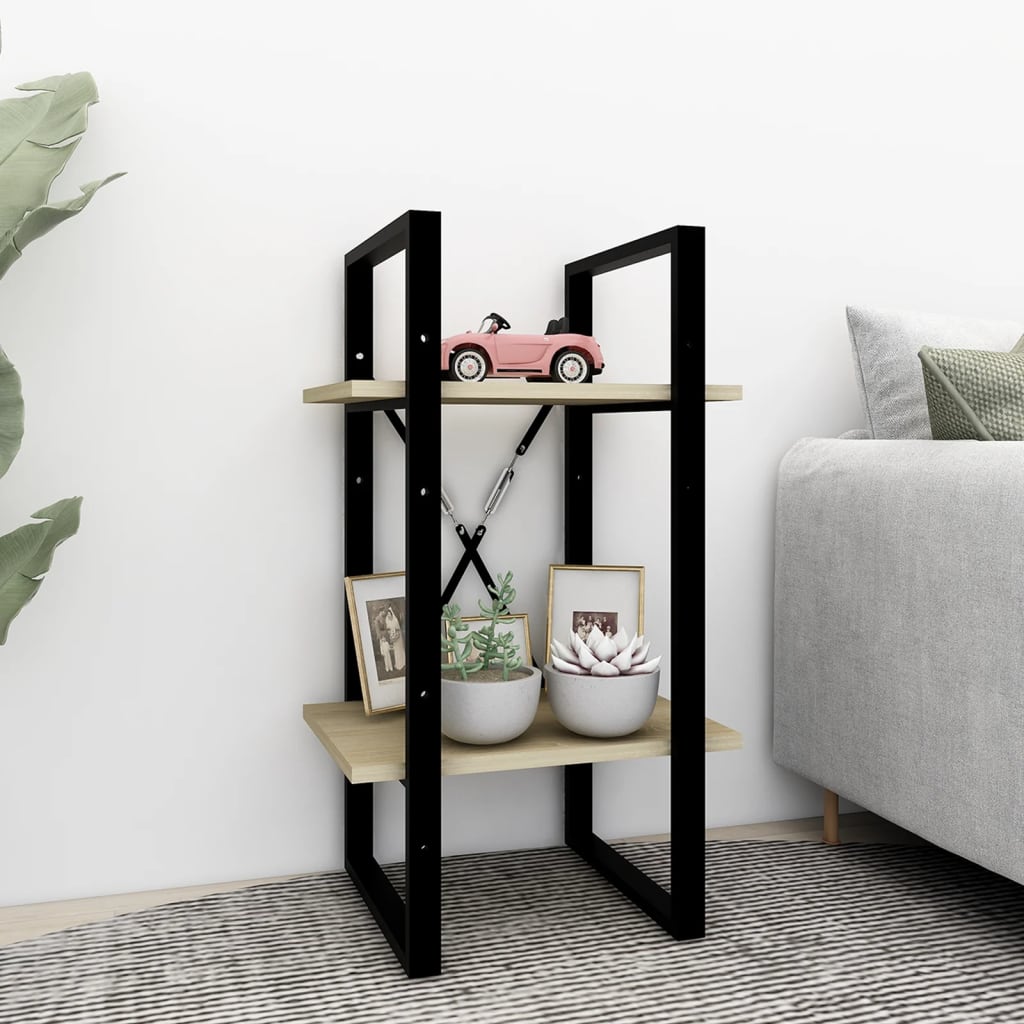 Βιβλιοθήκη με 2 Ράφια Sonoma Δρυς 40 x 30 x 70 εκ. Επεξ. Ξύλο 1