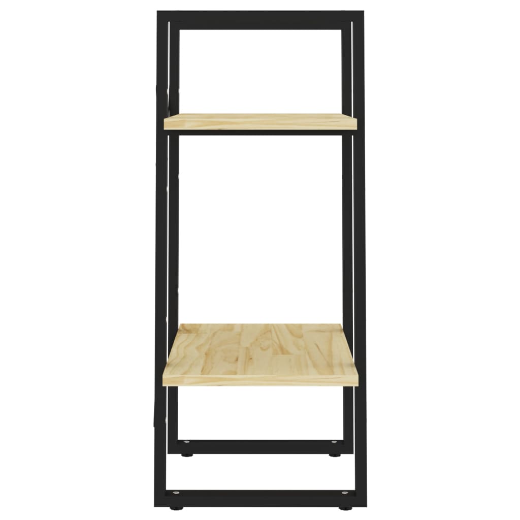 Βιβλιοθήκη με 2 Ράφια Καφέ 40x30x70 εκ. από Μασίφ Ξύλο Πεύκου 6