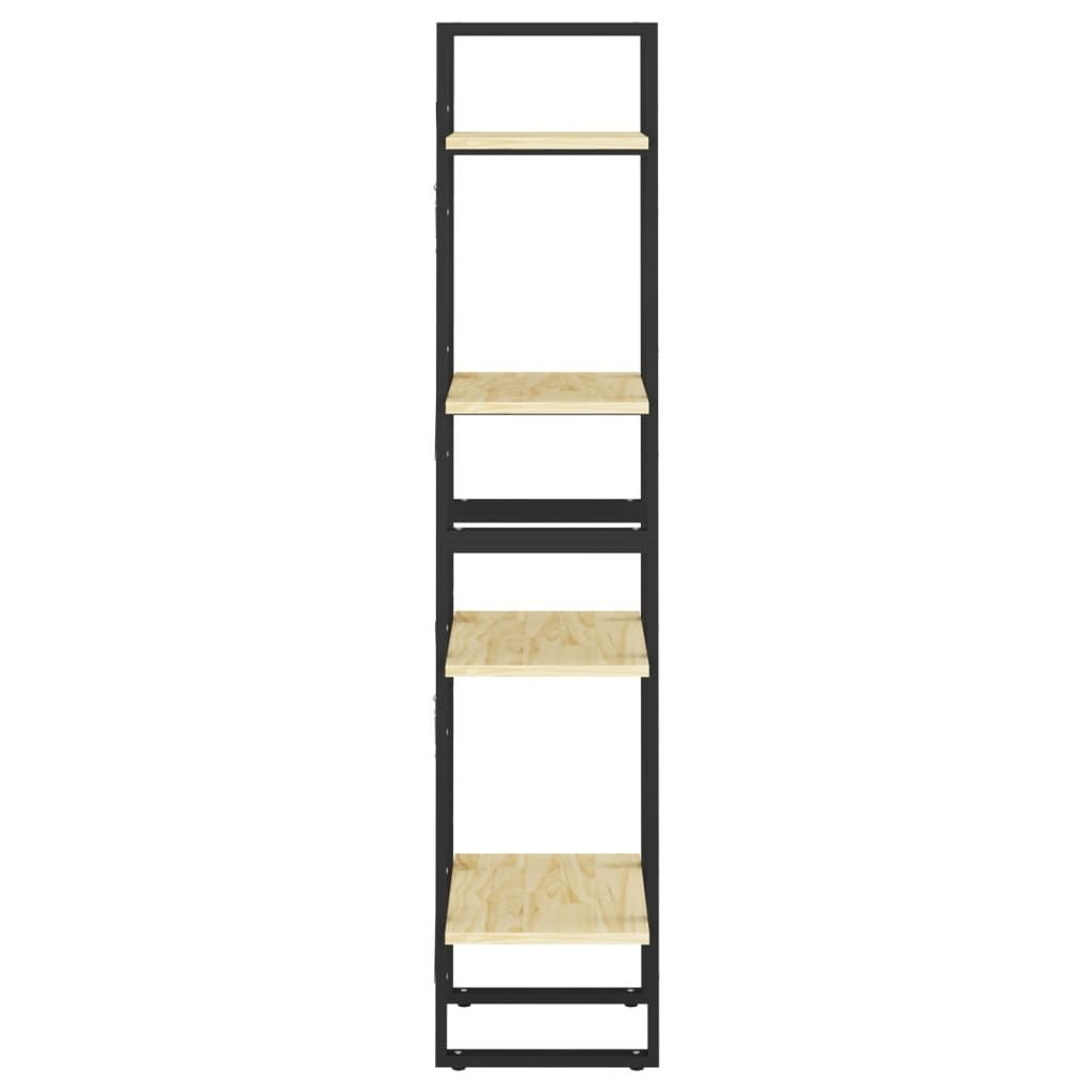 Βιβλιοθήκη με 4 Ράφια από Μασίφ Ξύλο Πεύκου 40x30x140 εκ. 6