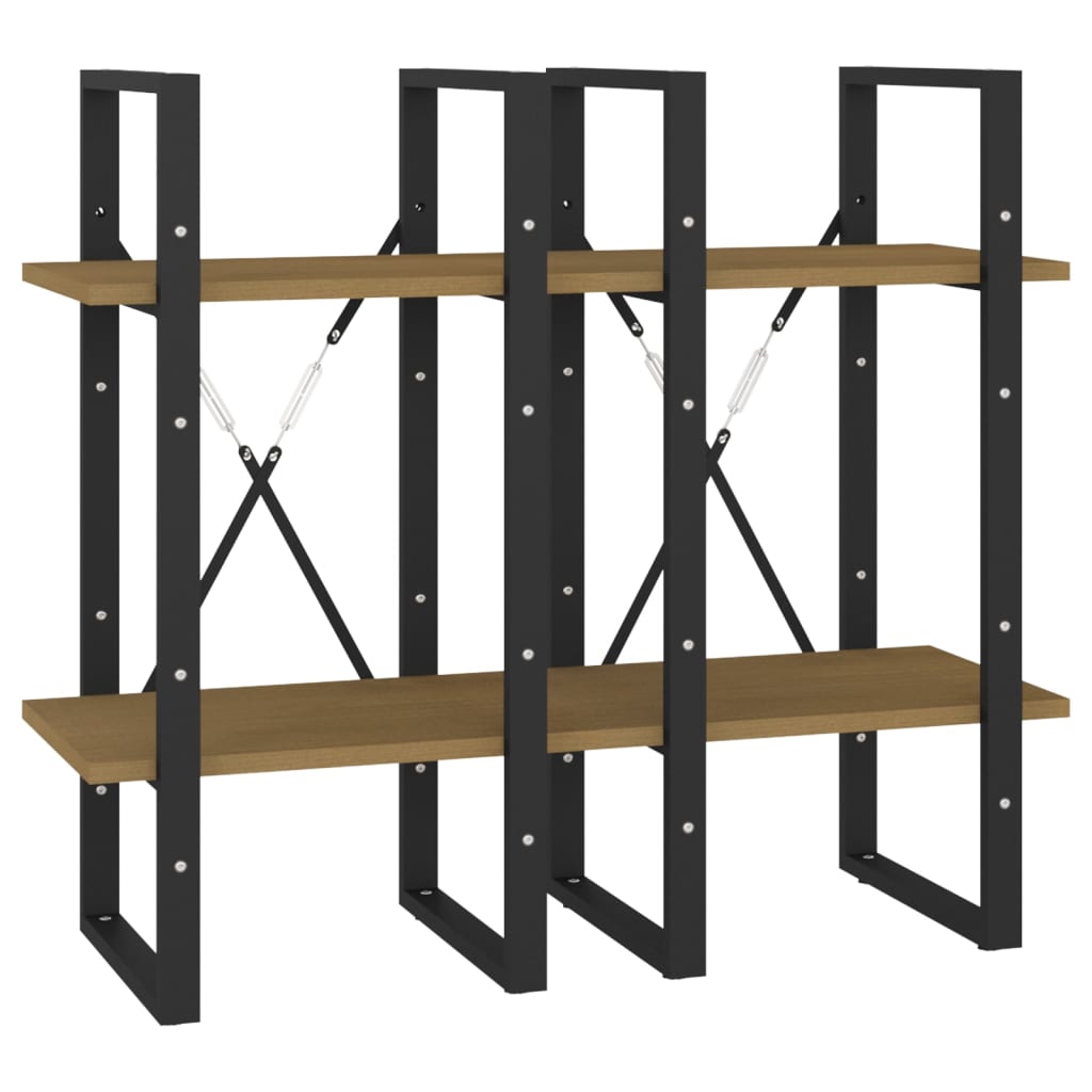 Βιβλιοθήκη με 4 Ράφια από Μασίφ Ξύλο Πεύκου 40x30x140 εκ. 7